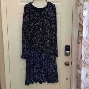 Wednesday's Girl Woman's Black &‎ White Polka Dot Long Dress Size 26 US 4X